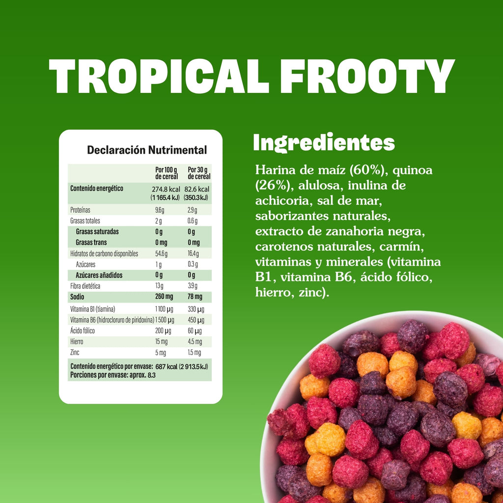 Groovies Tropical Frooty: ingredientes y tabla nutricional