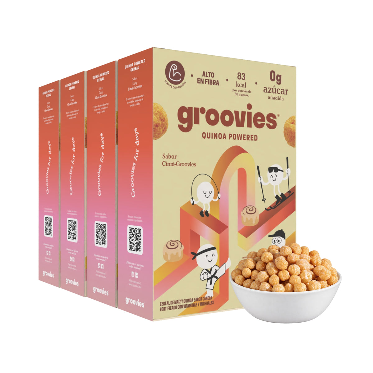 Pack de 4 cajas Cinni-Groovies