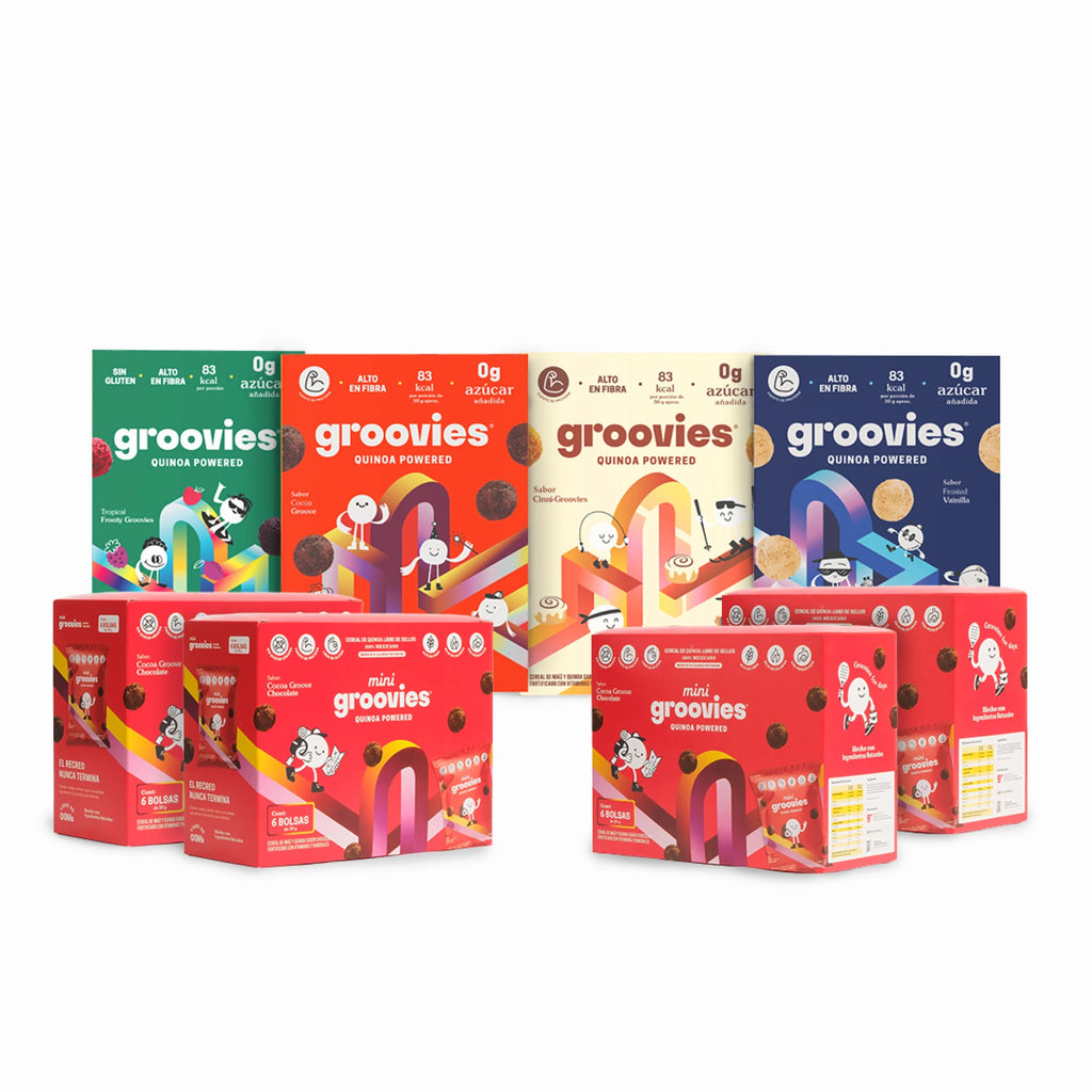 4 Pack Mixto + 4 Mini Groovies