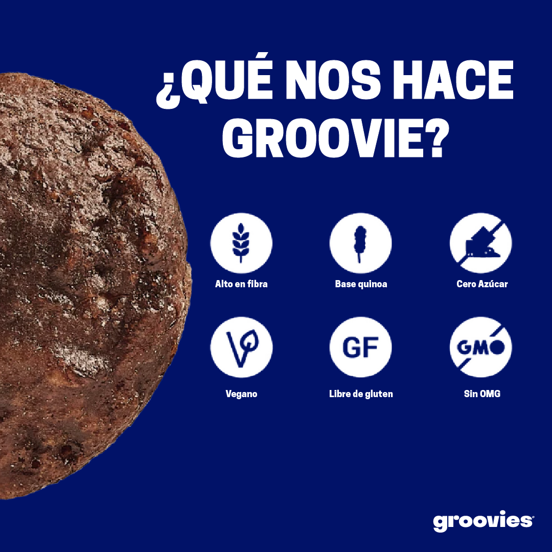 Cereal Saludable para niños. Groovies Quinoa Powered, Bajo en azúcar. Cocoa Groove 4 Pzs de 250g. ENVIO GRATIS