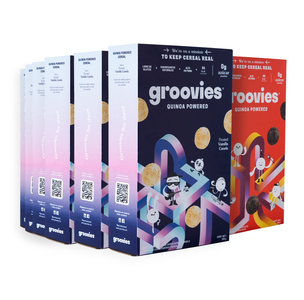 12 PACK GROOVIES MIXTO Chocolate y Vainilla
