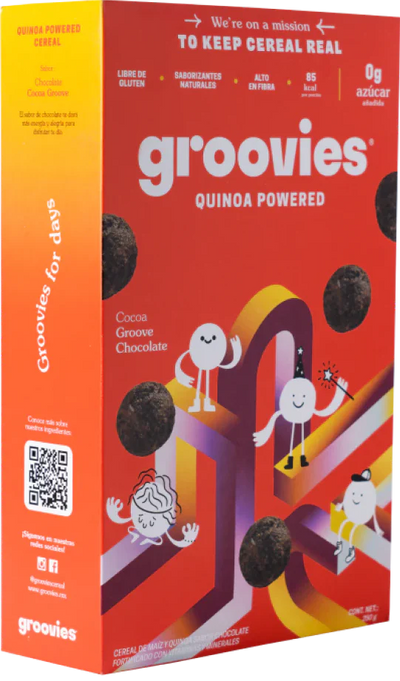 Caja de cereal Groovies sabor 1 PACK CHOCOLATE