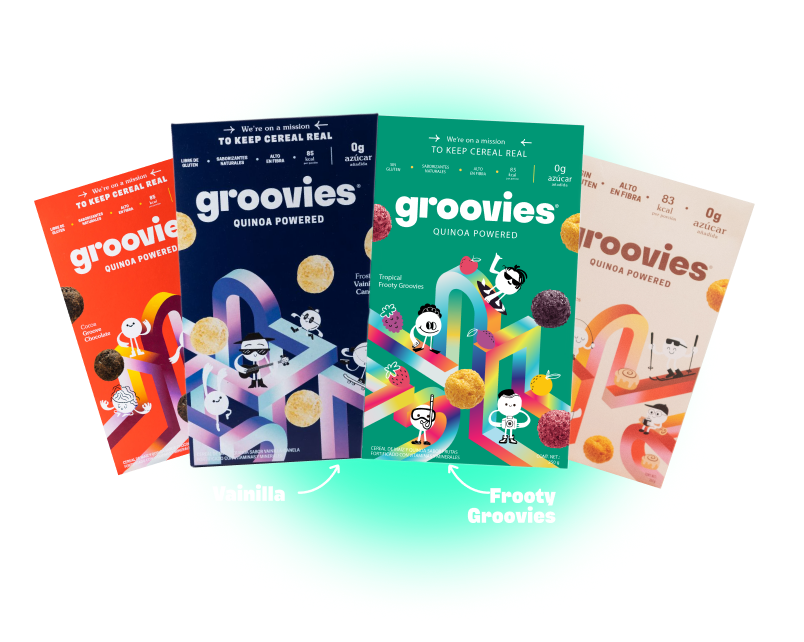 Los 4 sabores de Groovies