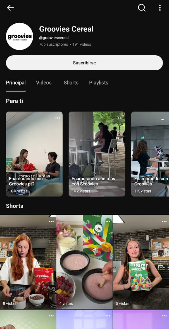 Publicación de Groovies en Instagram