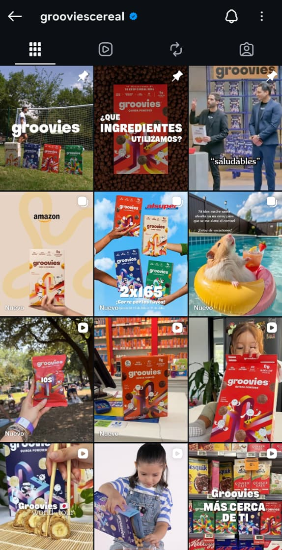 Publicación de Groovies en Instagram