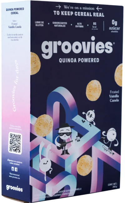 Caja de cereal Groovies sabor 1 PACK VAINILLA